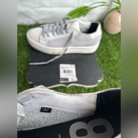 P448 Thea Low Top Sneakers in Stardust Silver Multi size 37 US 7 gently used - Picture 16 of 16